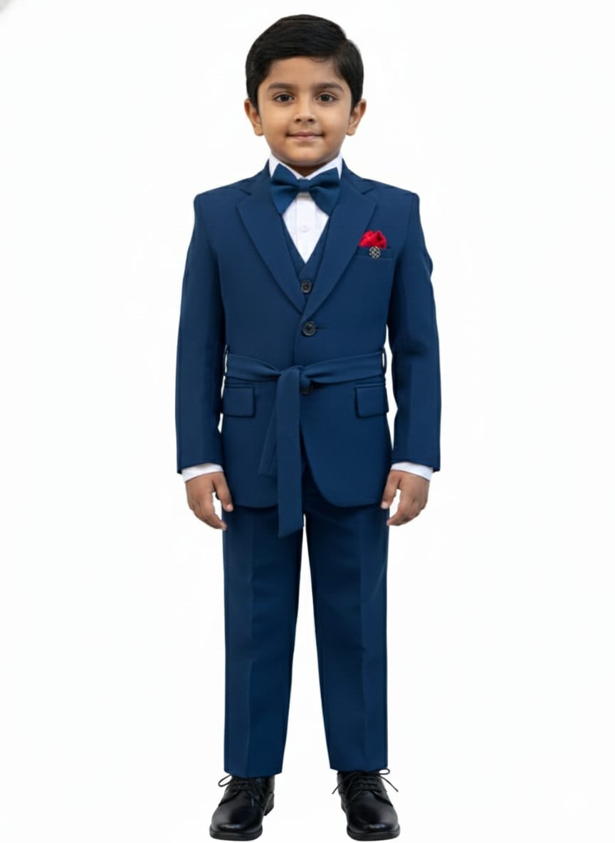 RAMA BLUE BELT STYLISH 5 PCS SUIT FOR BOYS