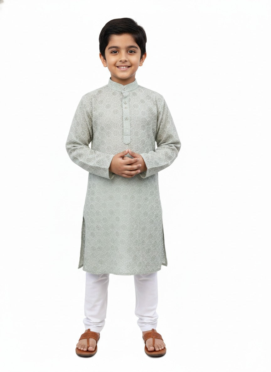 PISTA SEQUINS EMBROIDED KURTA PANT